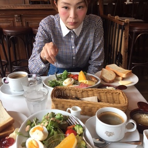 朝食しっかり食べて今日も1日頑張ります♪